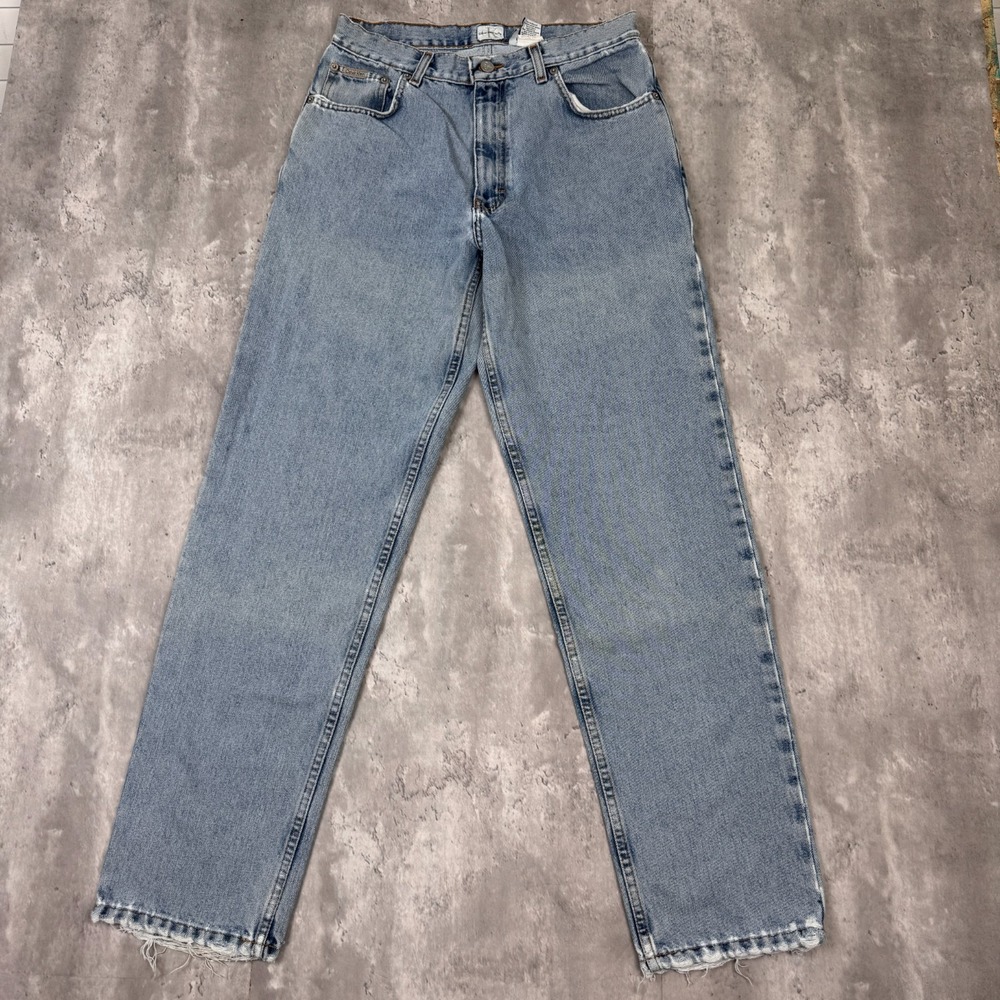 Vintage‎ Calvin Klein Jeans Mens 32x32 Denim Distressed Straight Designer 90s